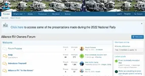 Alliance RV Owners Community Forum