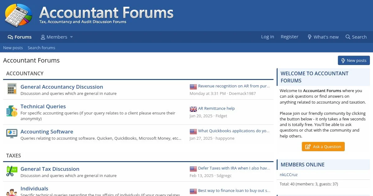 Accountant Forums: Accounting, Taxation & Finance Discussions