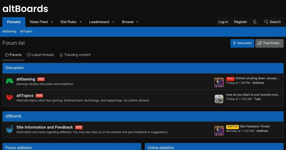 altBoards – Gaming Without Politics