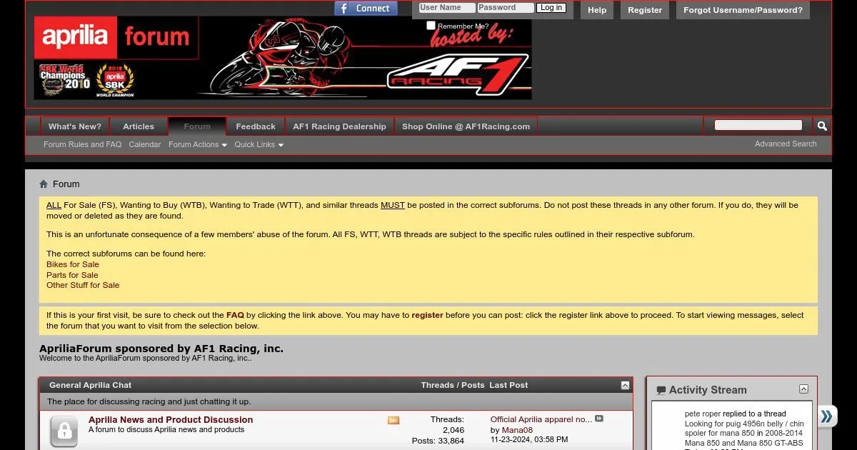 ApriliaForum: Aprilia Motorcycle Community