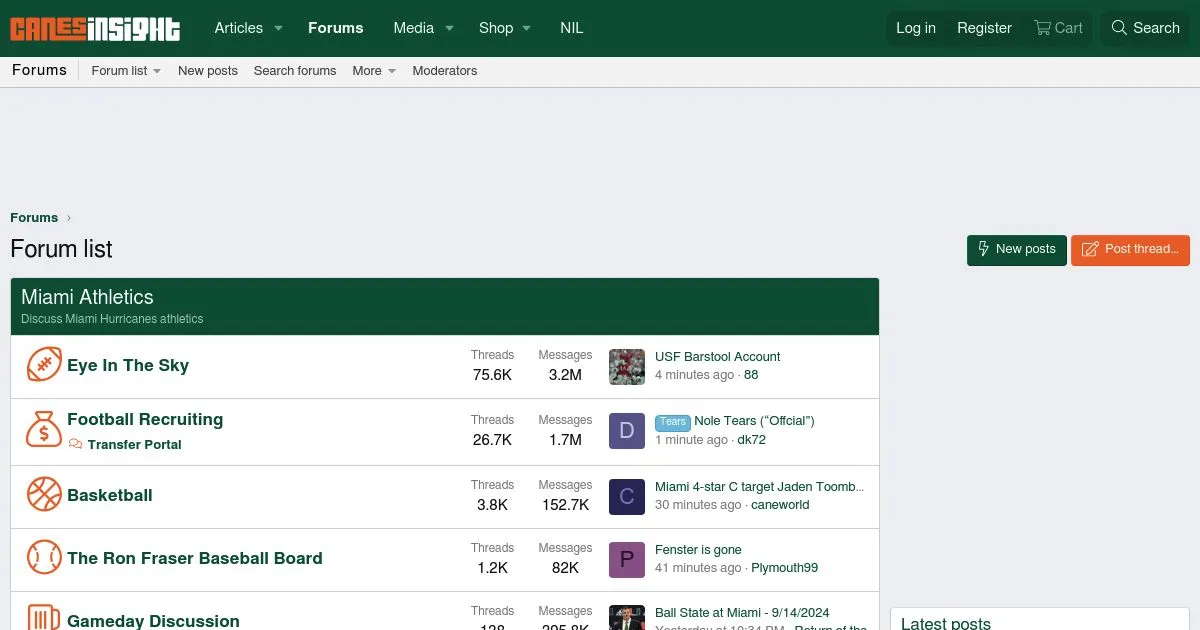 CanesInSight Forums