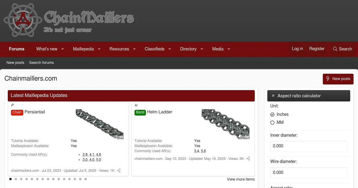 Chainmaillers – Maille Weaves & Armor Crafting Forum