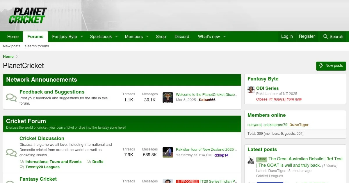 Cricket Chat and Gaming Mods Forum