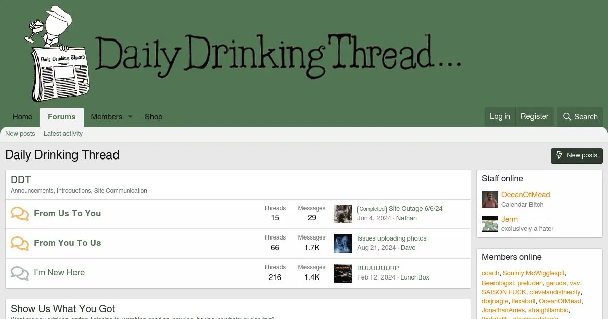 Daily Drinking Thread Forum