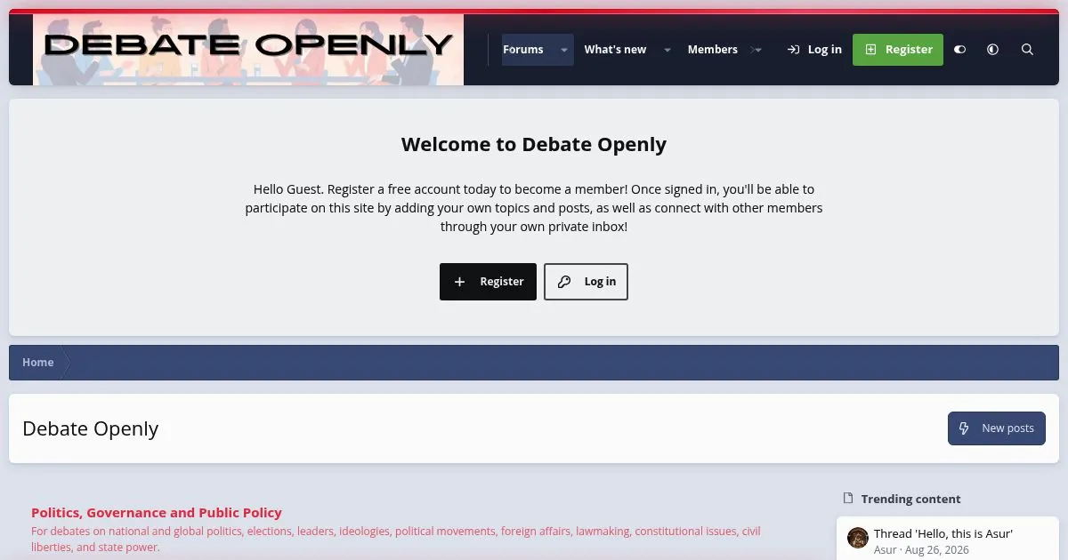Debate Openly Forum