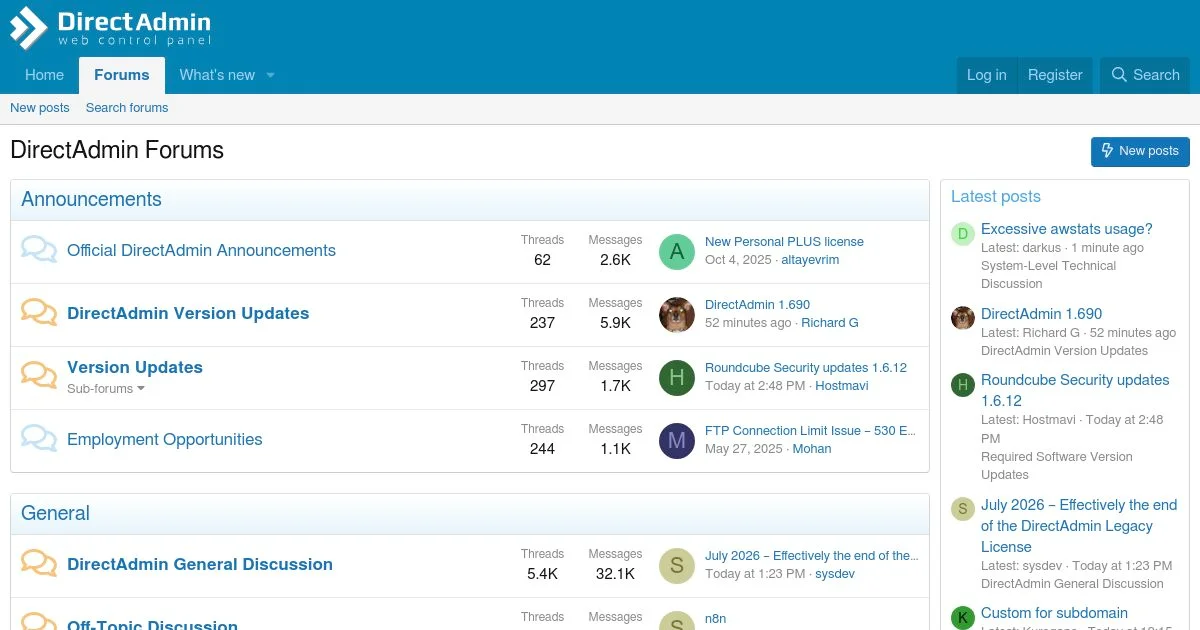 DirectAdmin Forum