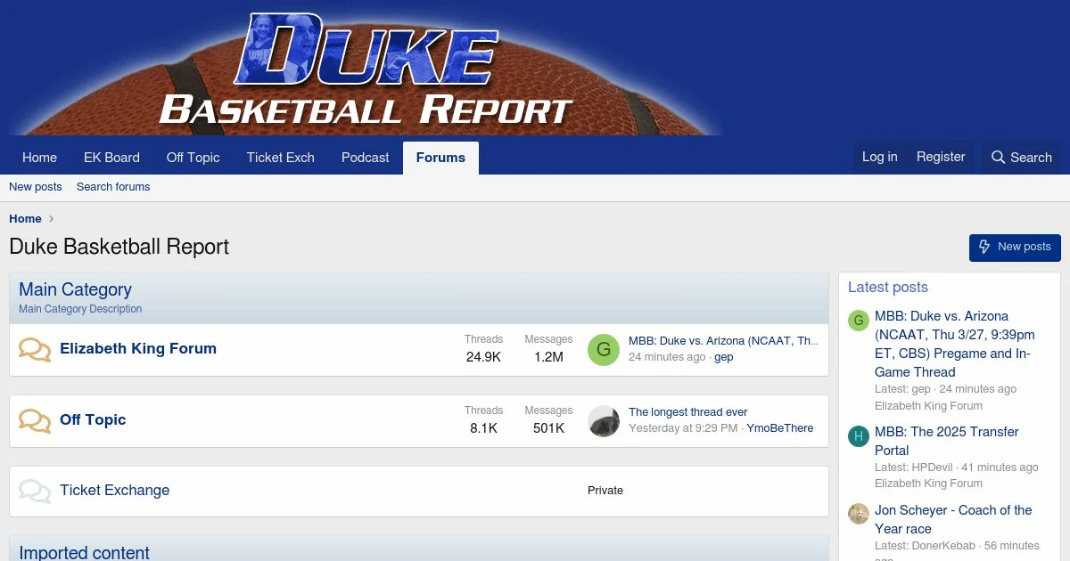 Duke Blue Devils Basketball and Athletics Forum