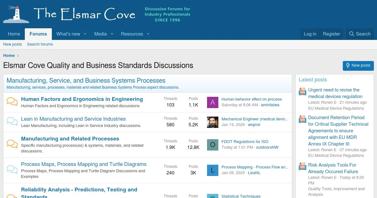 Elsmar Cove Quality and Business Standards Discussions