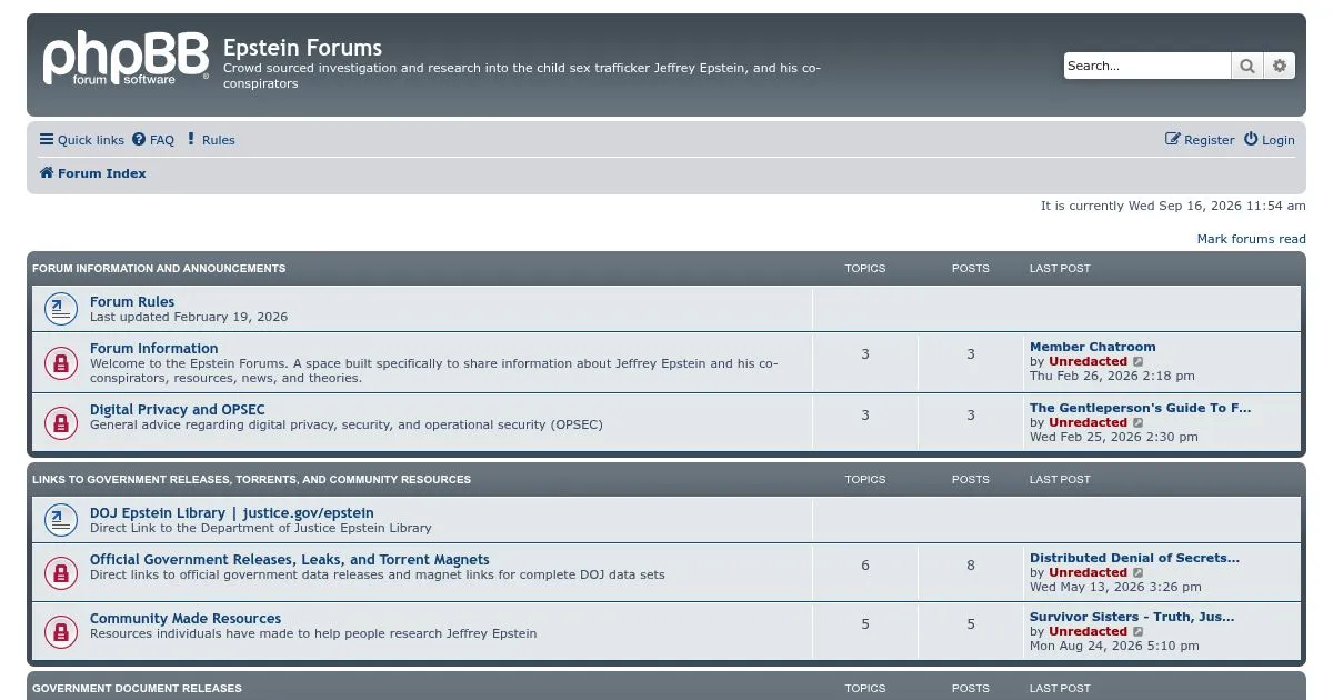 Epstein Forums