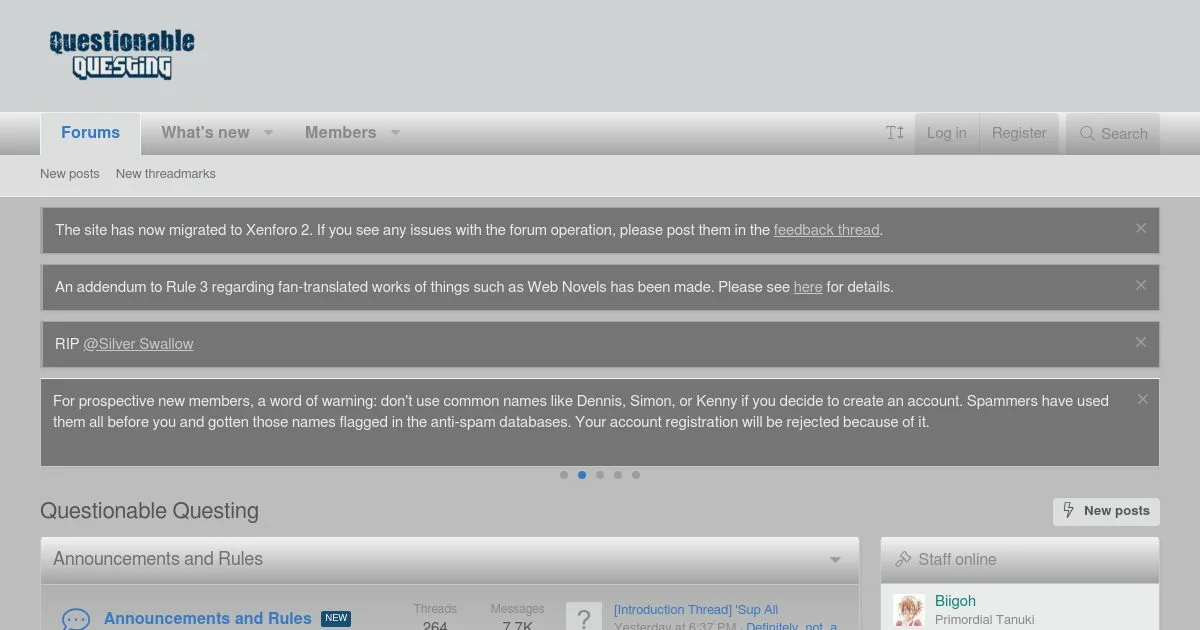 Forum for Fanfiction, Story Quests, and Creative Roleplay