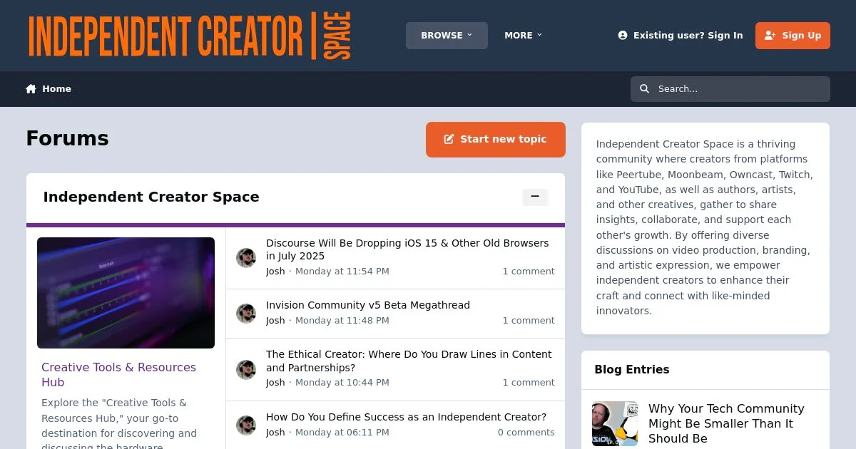 Forum for Indie Content Creation & Platform Strategy