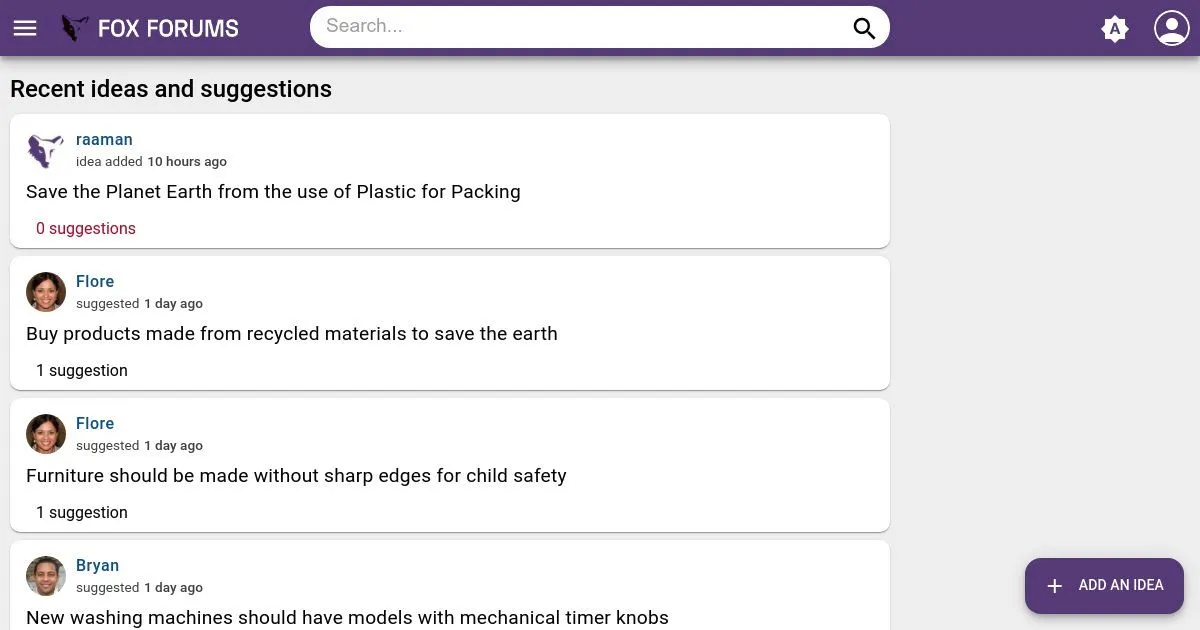 FOXFORUMS: Idea Sharing and Creativity Platform
