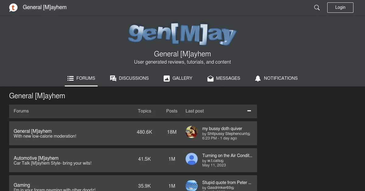 General Mayhem Off-Topic Discussion Forums