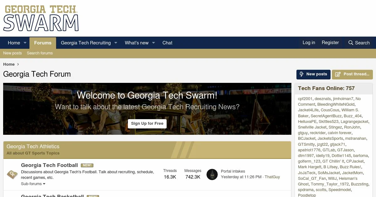 Georgia Tech Football, Recruiting & Athletics Forum