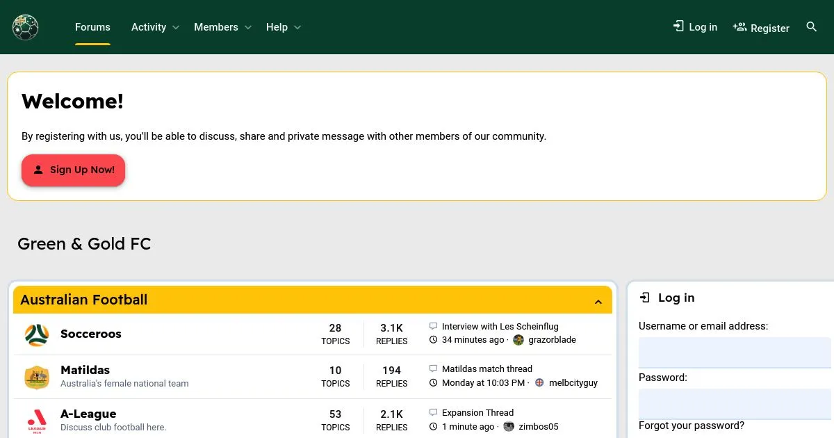 Green & Gold FC: Australian Football Forum