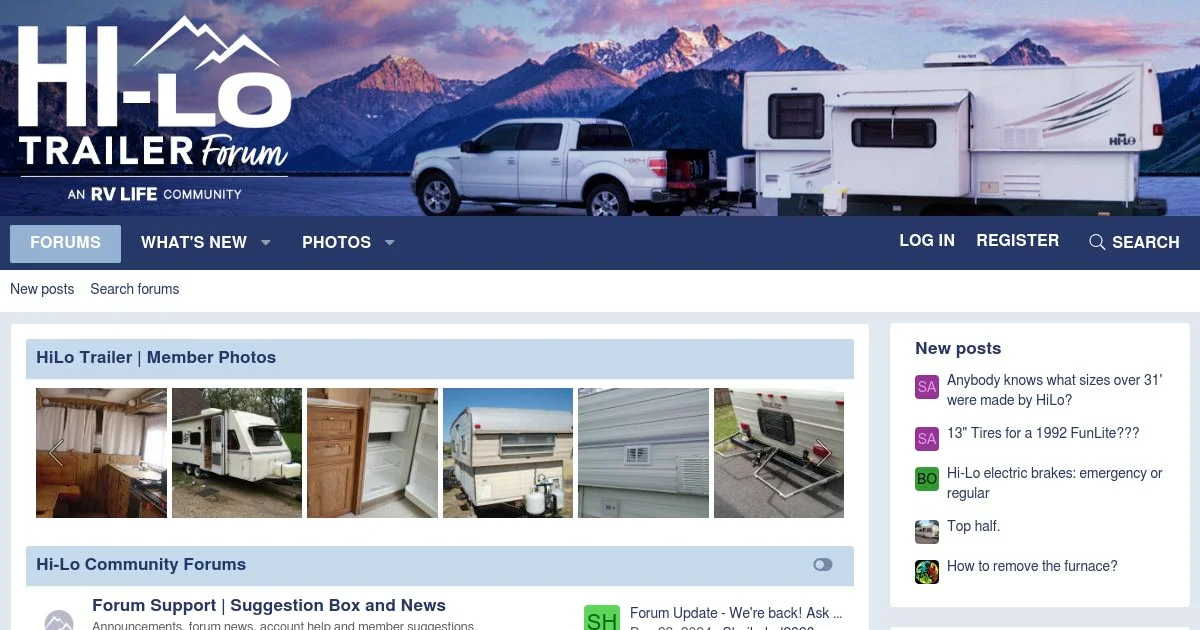 Hi-Lo Camper Maintenance and Travel Community
