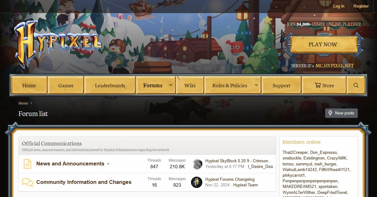 Hypixel Forums: Minecraft Community