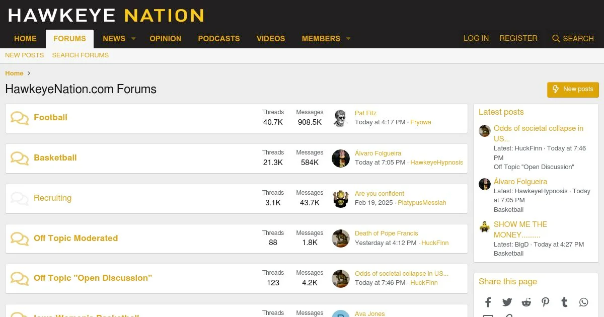 Iowa Hawkeyes Sports Talk & Fan Community