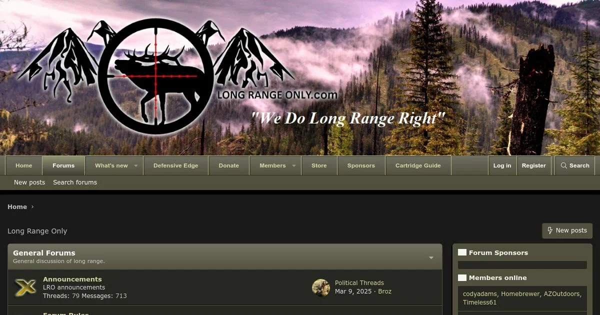 Long Range Shooting Discussion Forum