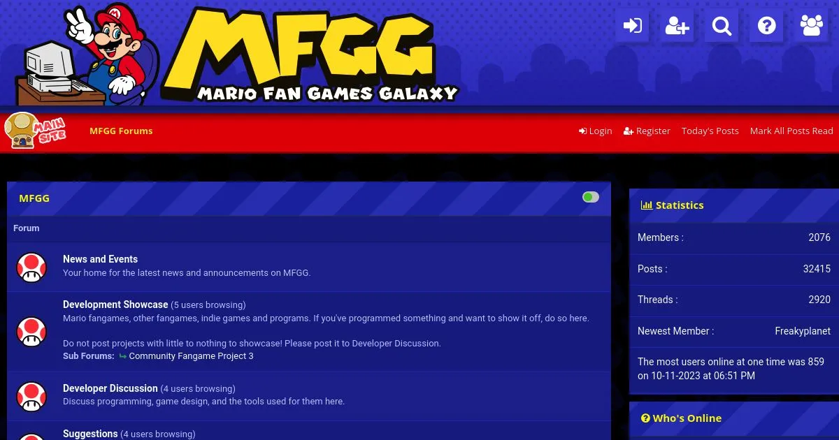 MFGG (Mario Fan Games Galaxy) Forum