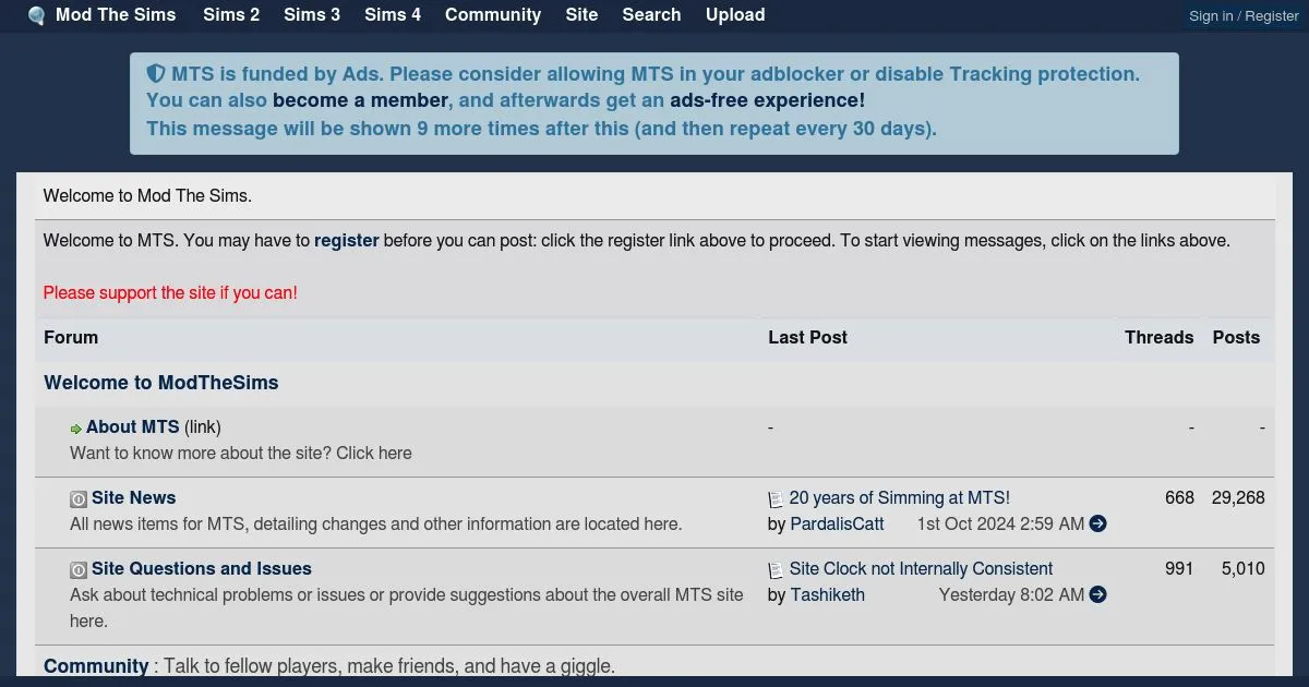 Mod The Sims Forums