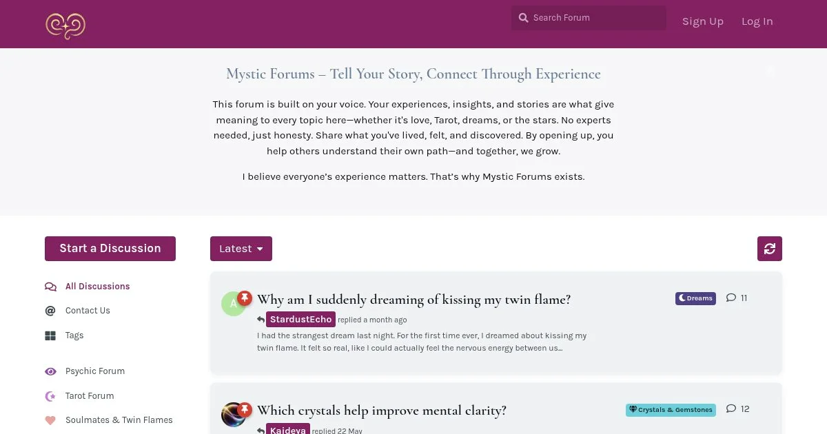 Mystic Forums – Intuition & Spiritual Growth