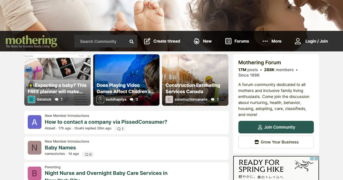 Natural Parenting, Pregnancy & Family Living Forum