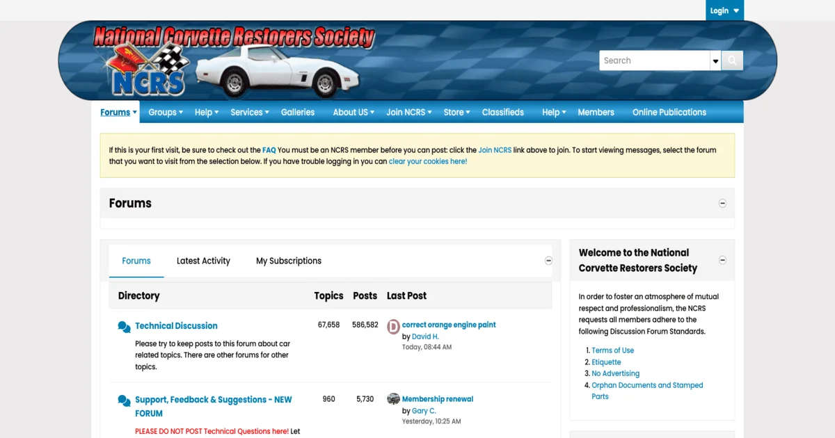 NCRS Discussion Boards