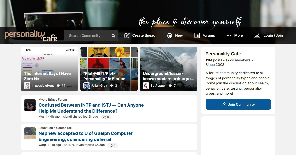 Personality Type Discussions & Theories