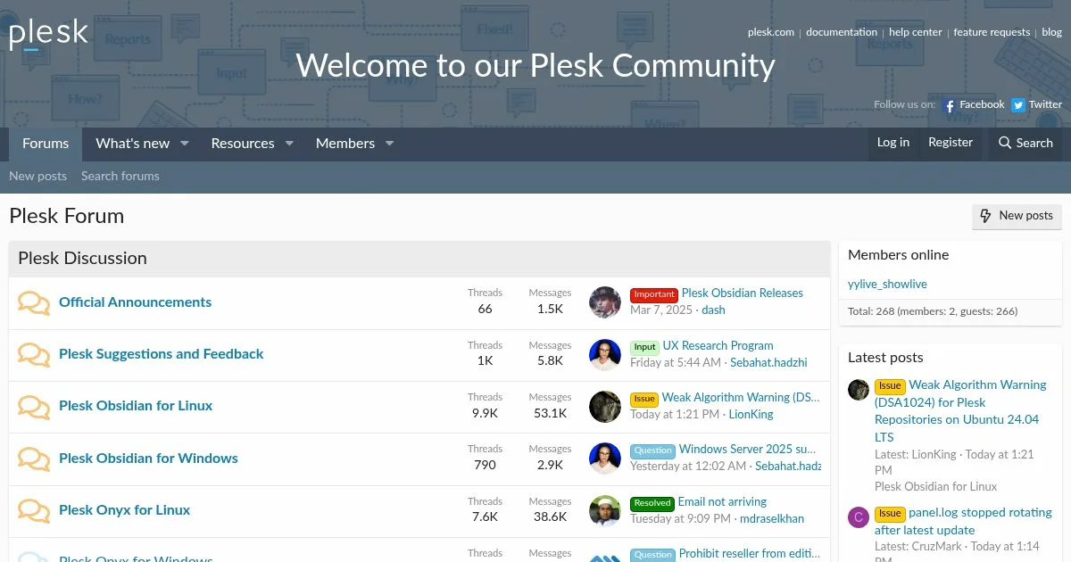 Plesk Hosting Panel and Server Management Forum