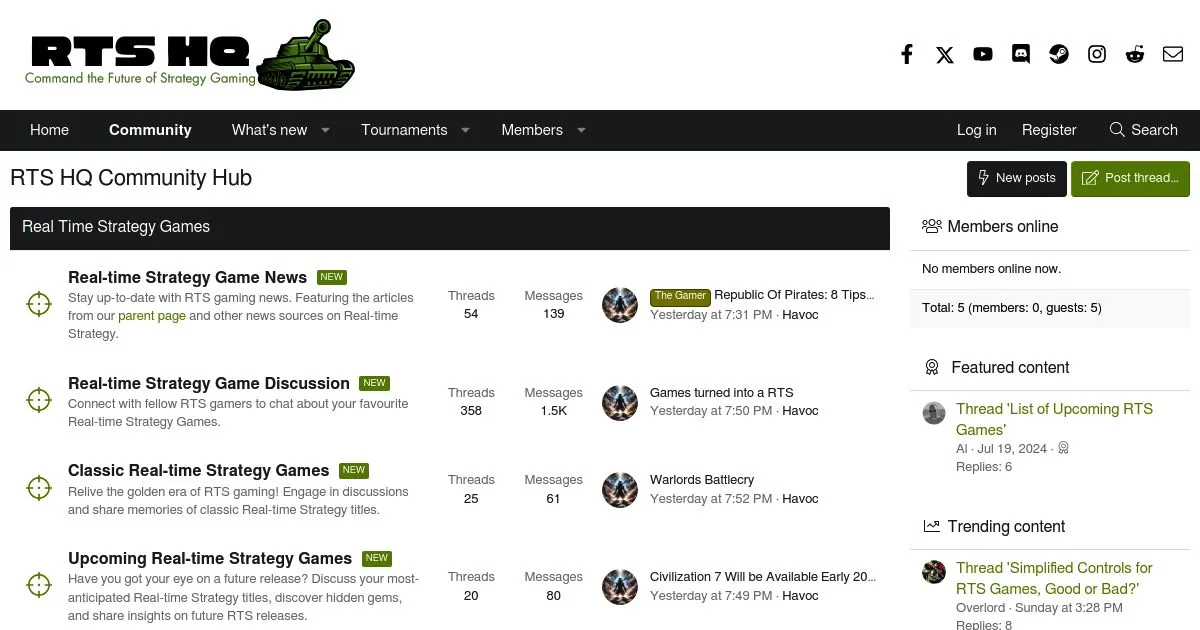 Real-Time Strategy HQ Forum