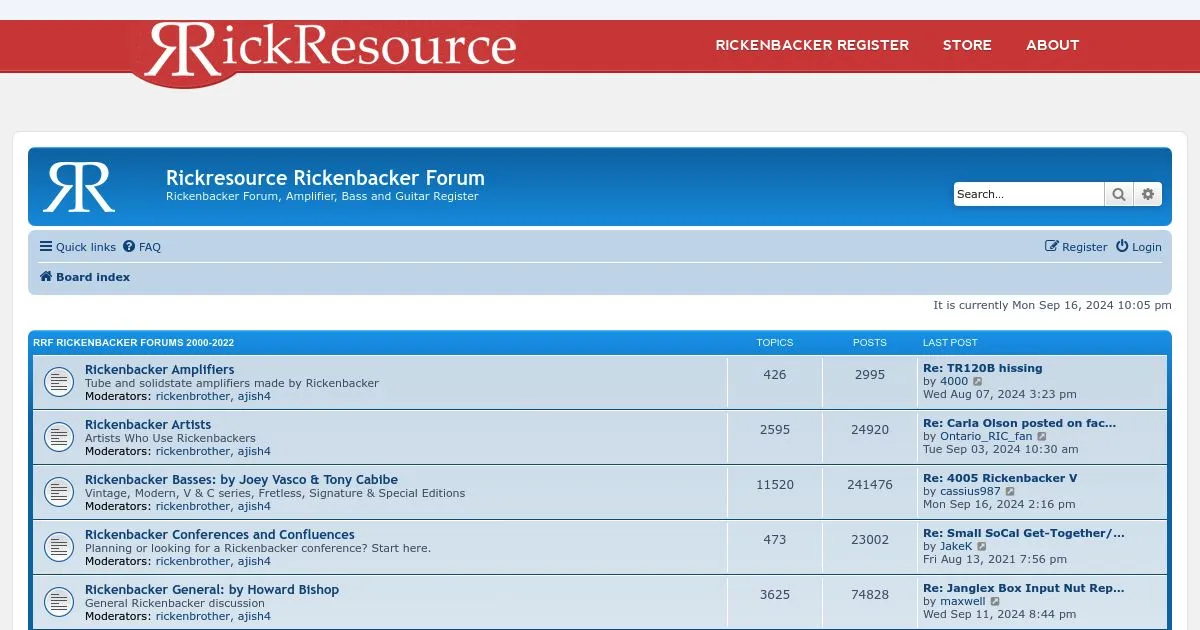 Rickresource Rickenbacker Forum