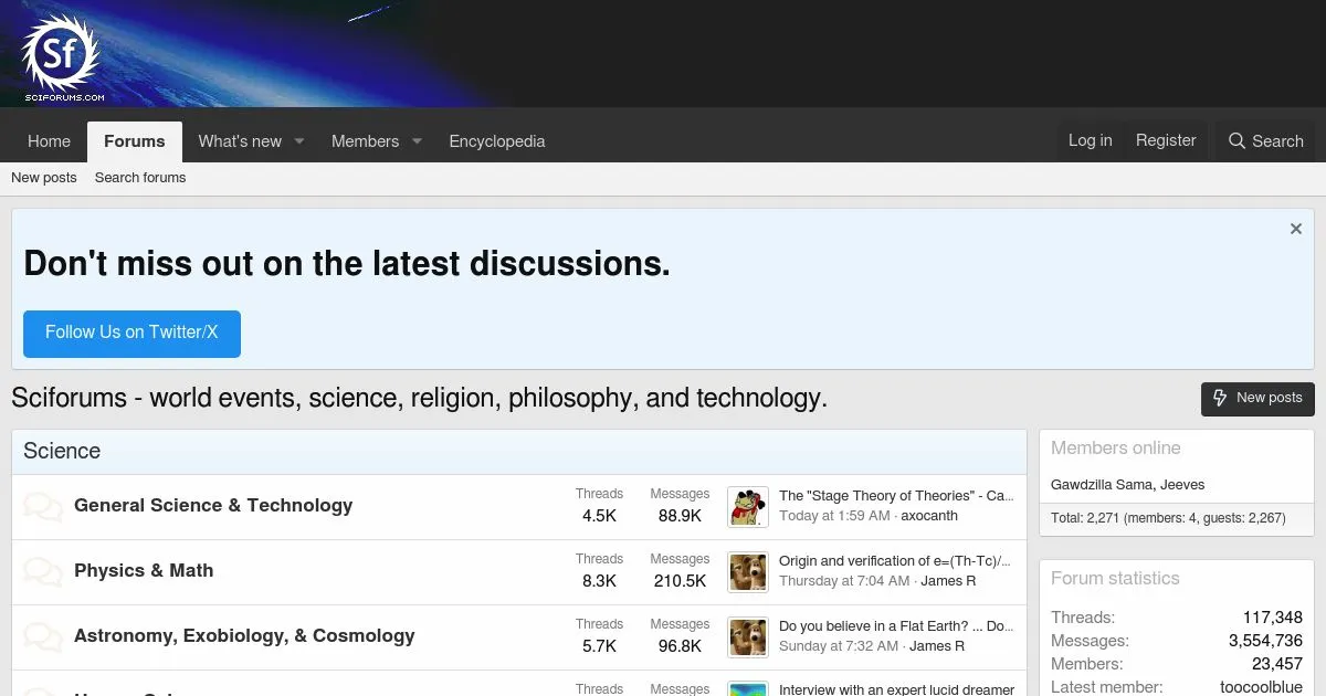 SciForums - Science, Philosophy & Politics Discussion Forum