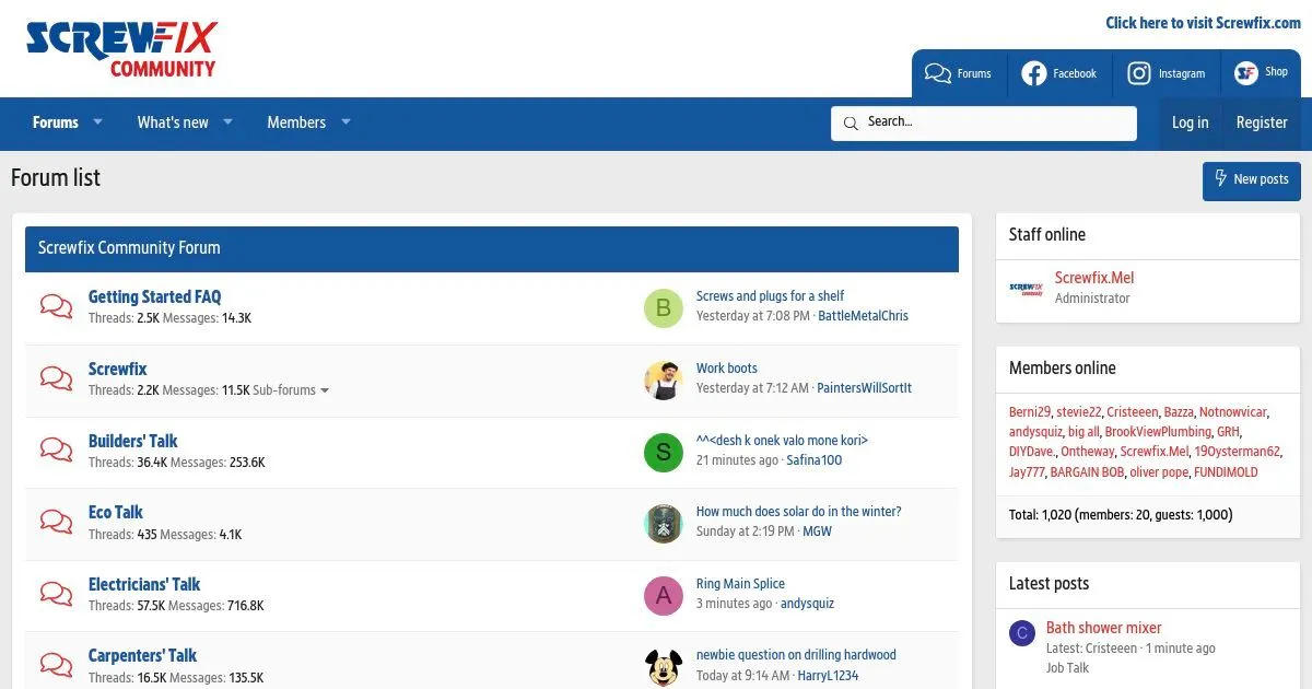 Screwfix Community Forum