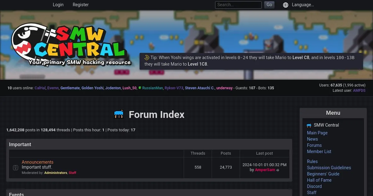 SMW Central Hacking Forum
