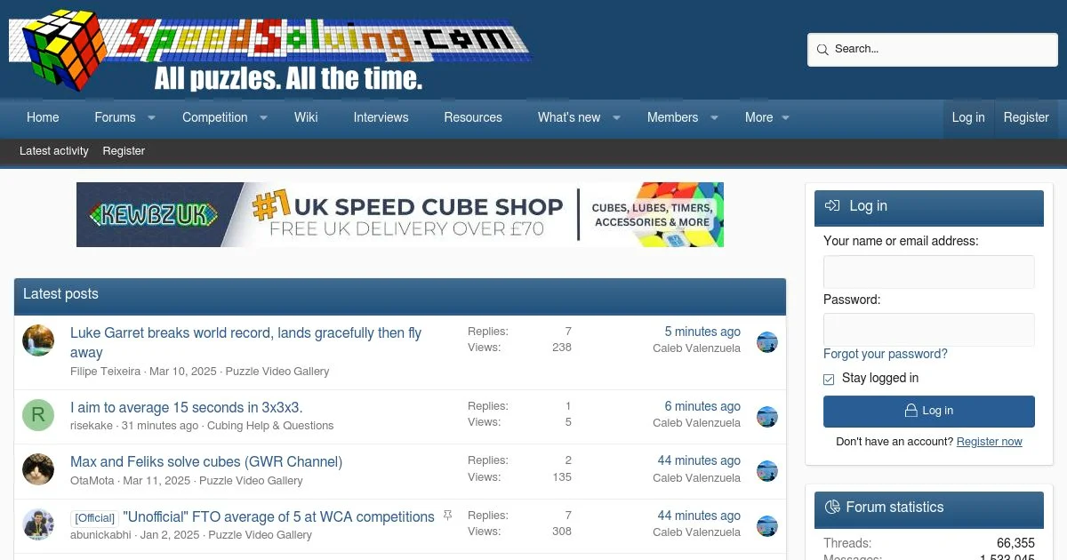 Speedcubing and Puzzle Solving Enthusiasts Forum
