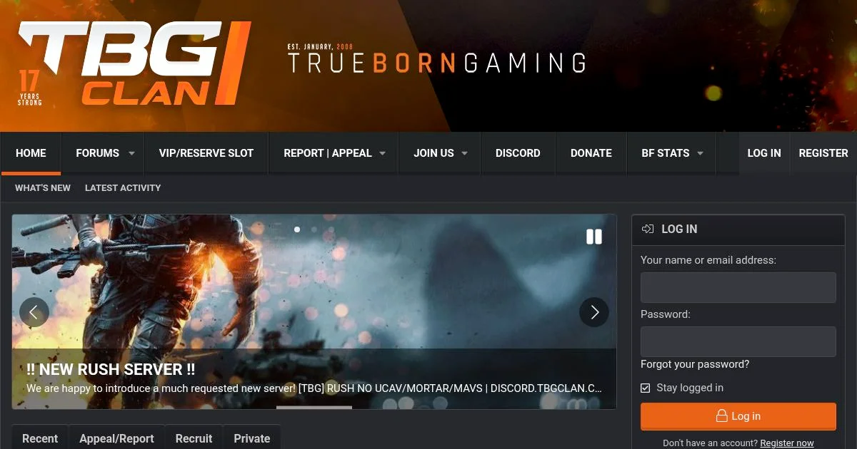 TBGClan FPS Gaming & Server Coordination