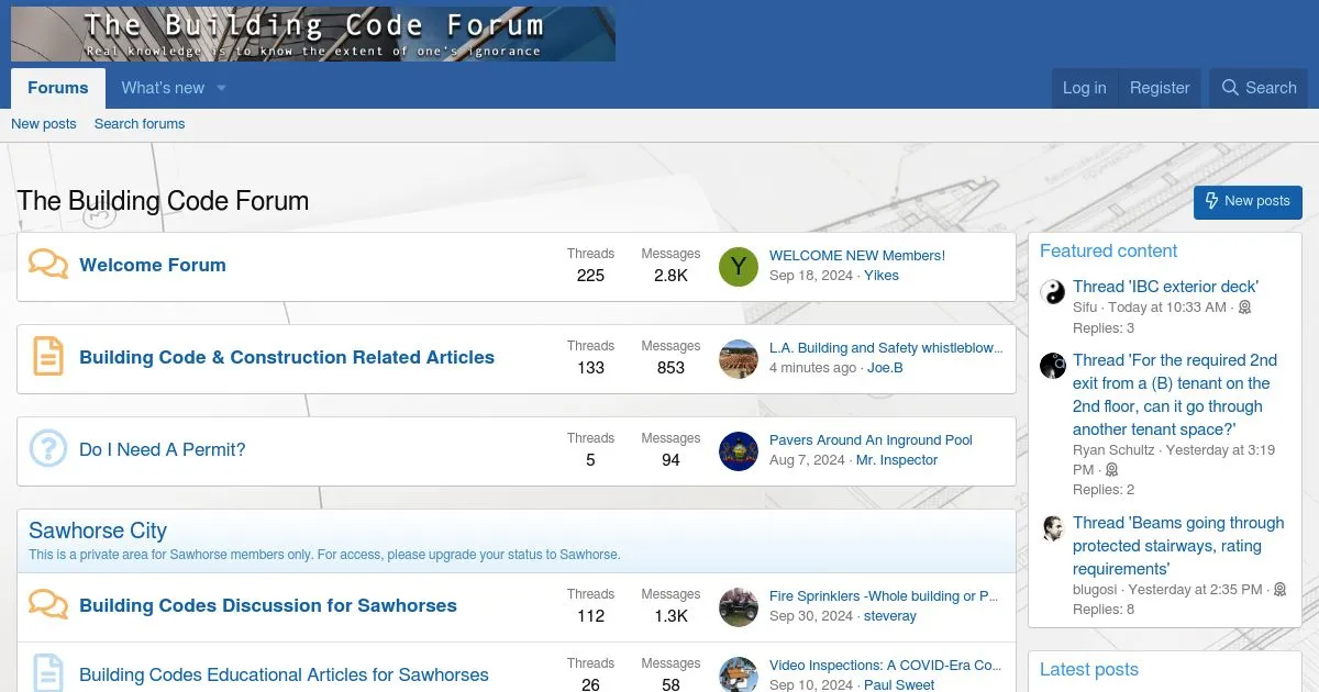 The Building Code Forum
