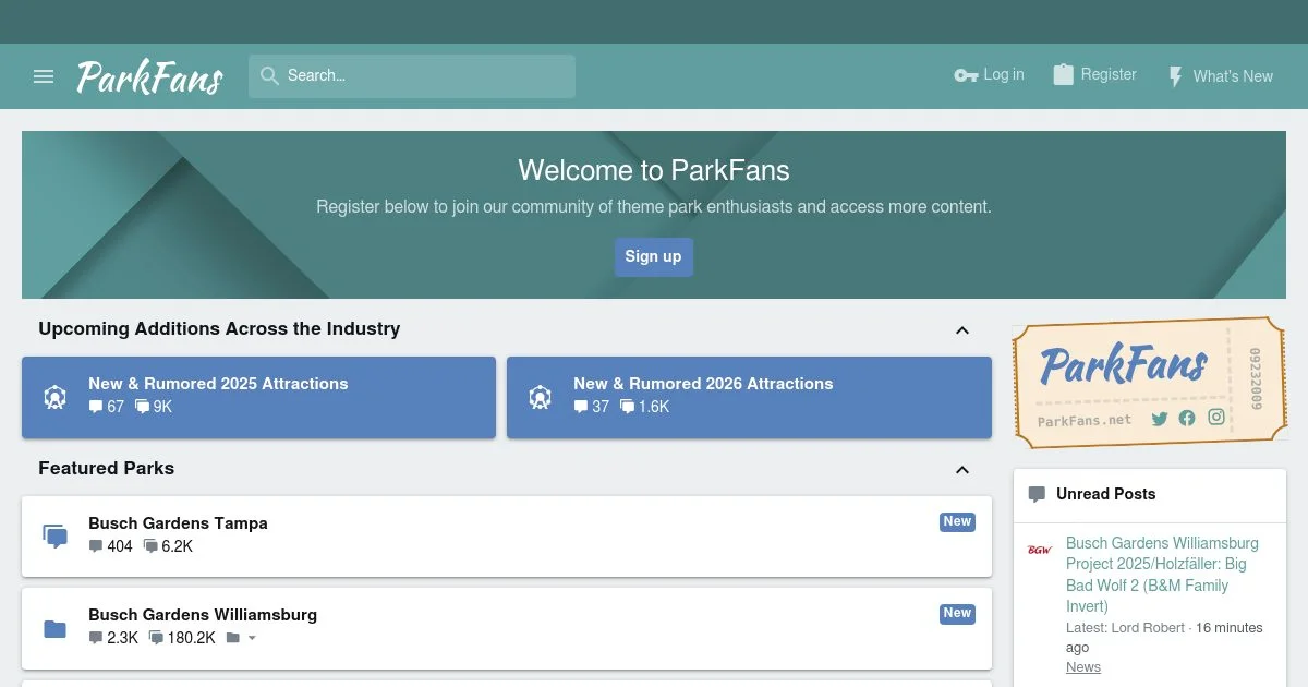 Theme Park and Roller Coaster Enthusiast Forum