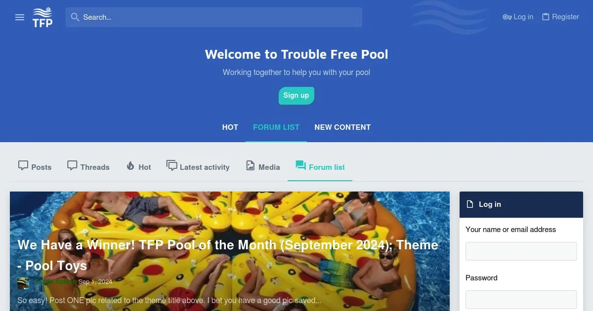 Trouble Free Pool Forum