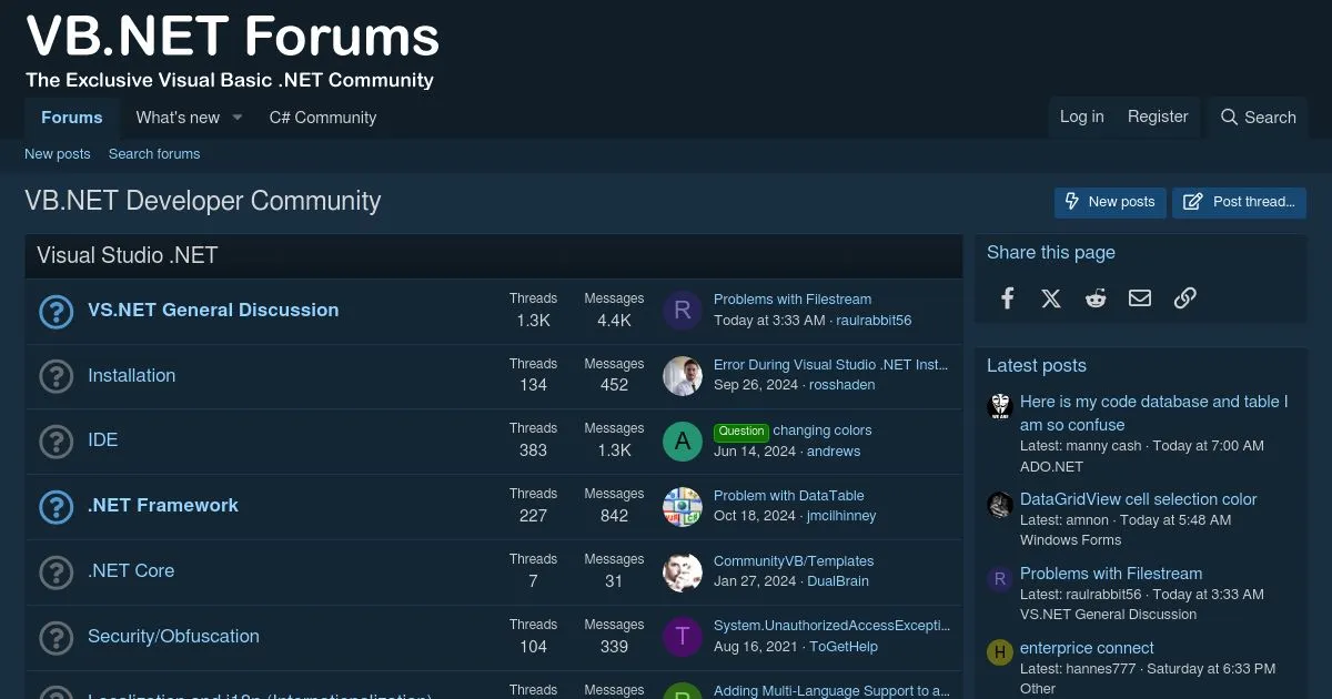 VB.NET Developer Community for Programming Discussions