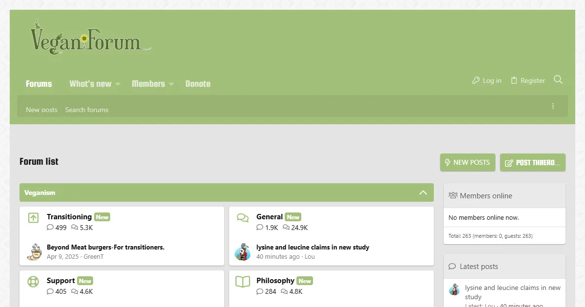 Vegan Lifestyle, Nutrition & Support Forum