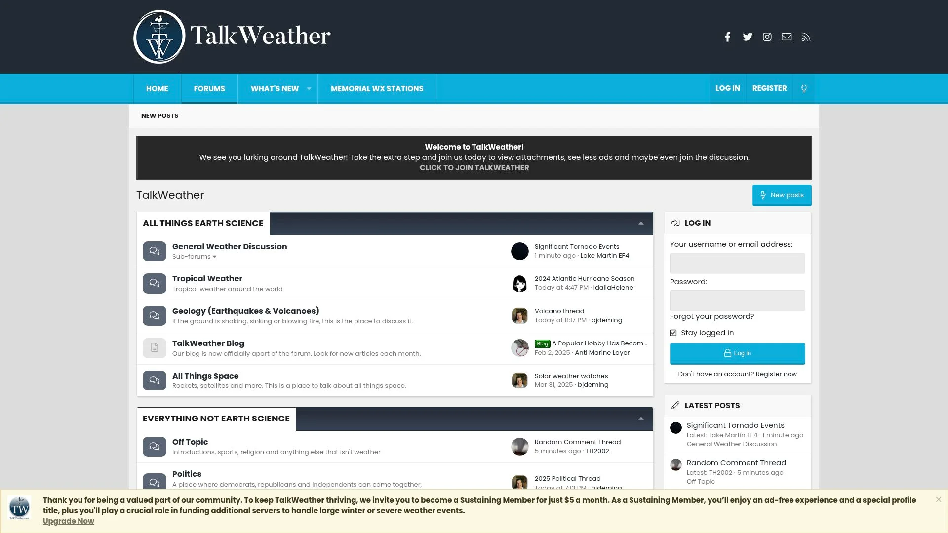 Weather Forecasting, Storm Tracking, and Earth Science Forum