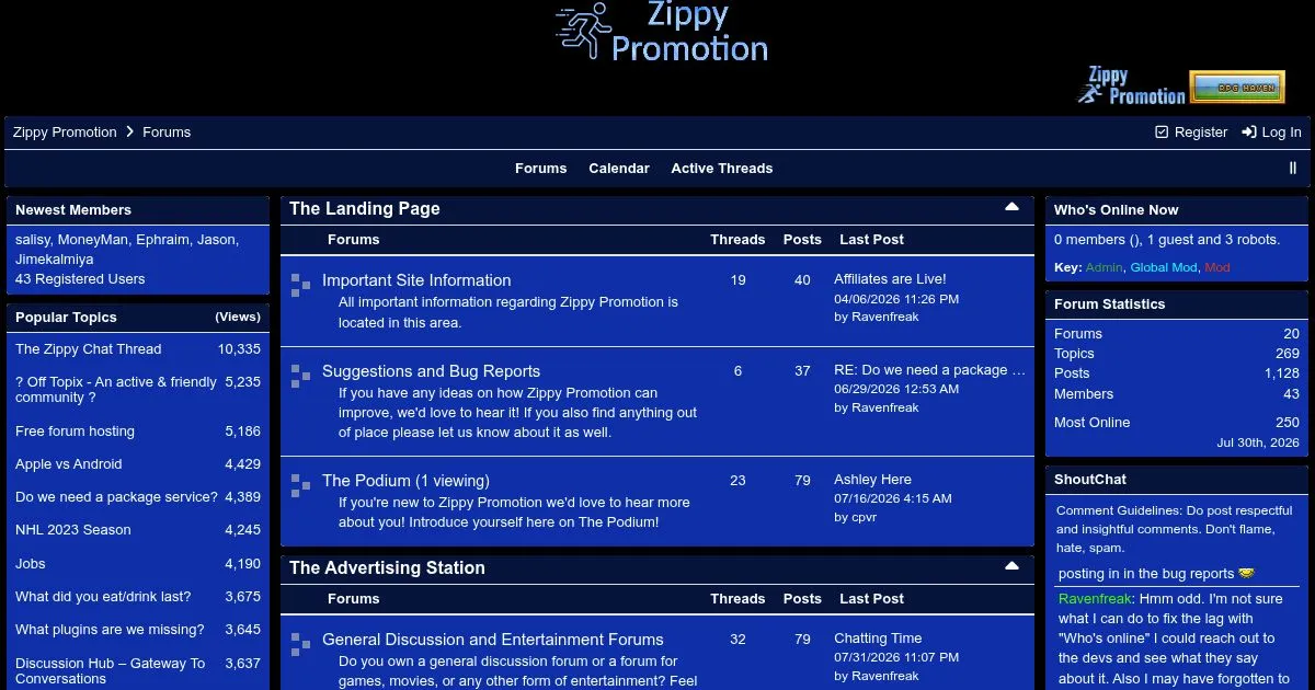 Zippy Promotion Forum